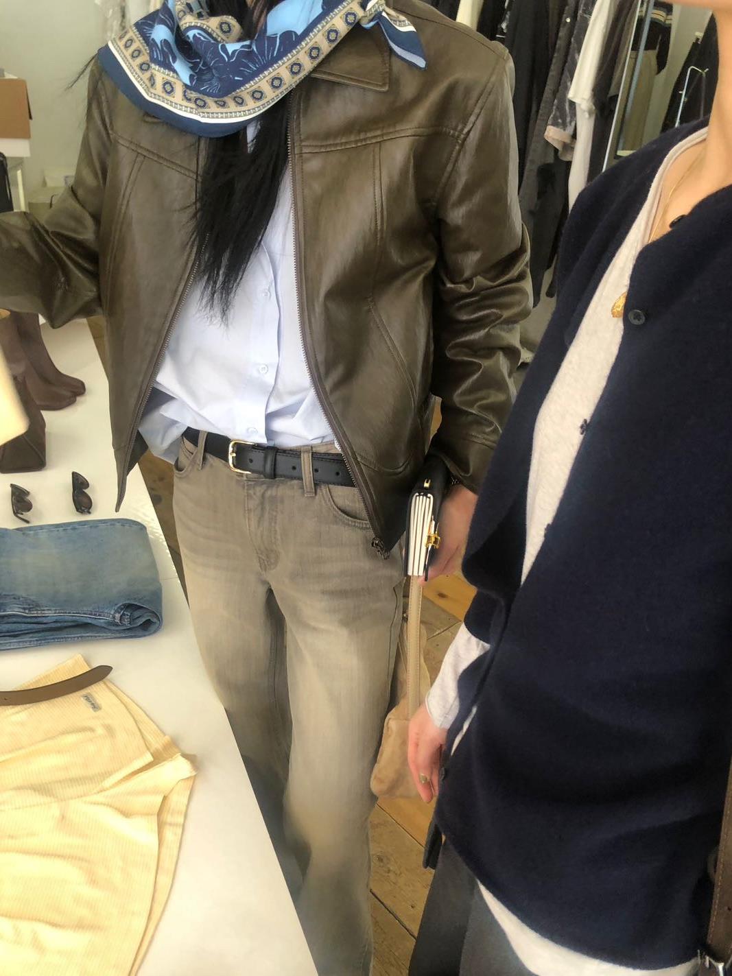 老錢風皮革外套